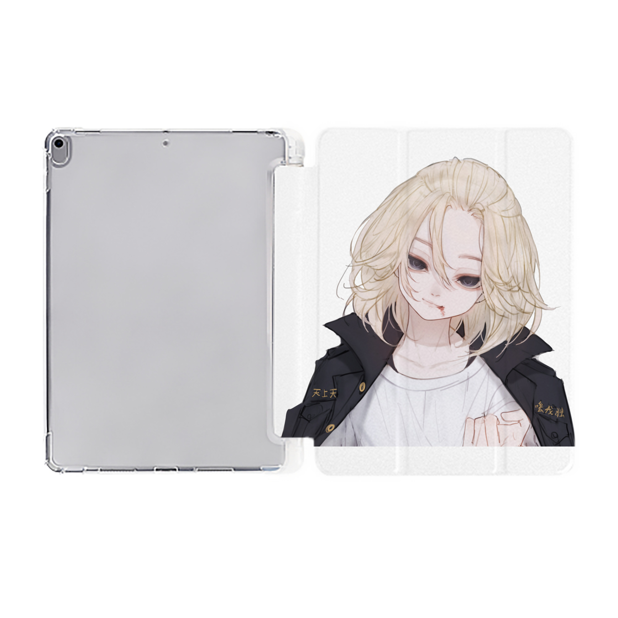（画像用） 東京リベンジャーズ Tokyo Revengers IPad ケース ペン収納付き 三つ折りスタンド PUレザー×シリコン 対応機種9.5/10.5/10.9インチ